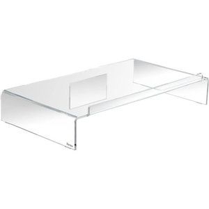 Acrylic Computer Monitor Stand w/ Keyboard Storage, 21.25" x 11.9" x 3.4", Clear